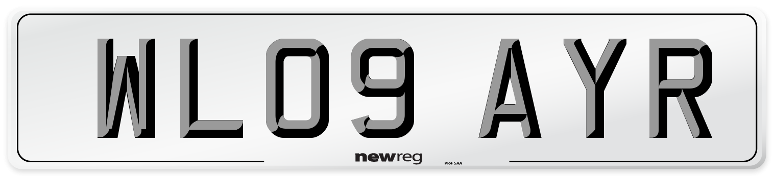 WL09 AYR Number Plate from New Reg